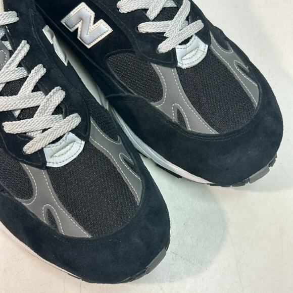 WORN TWICE New Balance 991 Black Nubuck Gray M991BK Made in USA EUC 16 Wide EE main image 4